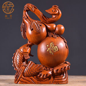 紅木金龍魚工藝品 家居風水與藝術(shù)擺件的完美融合